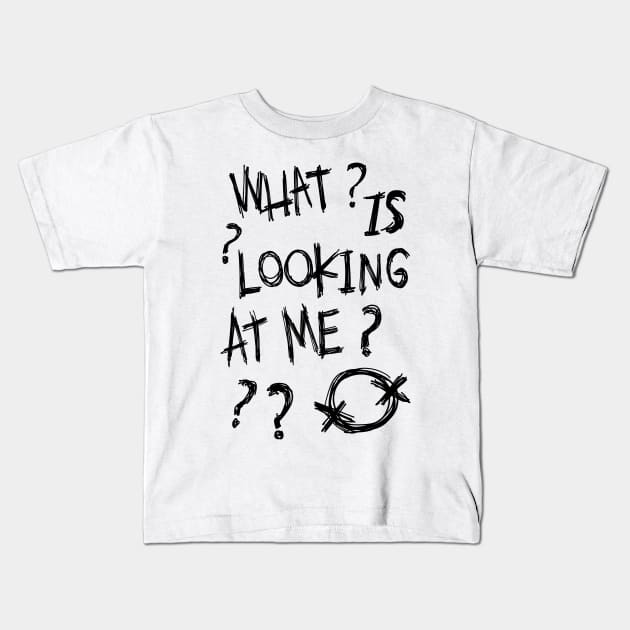 Unsettling Gaze of Slender Man: Staring into the Abyss Kids T-Shirt by Holymayo Tee